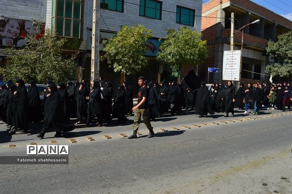 پیاده روی دلدادگان اربعین حسینی درفیروزکوه