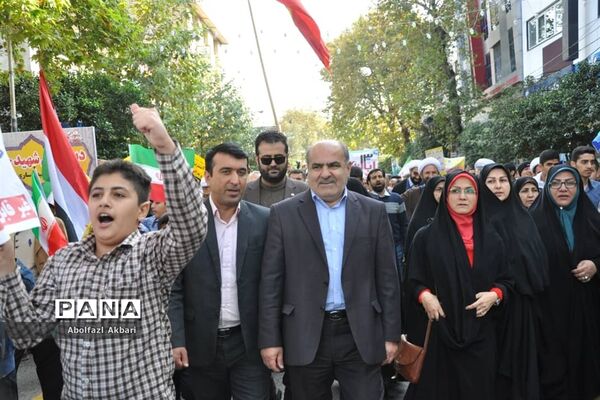 راهپیمایی روز 13 آبان در مرکز مازندران