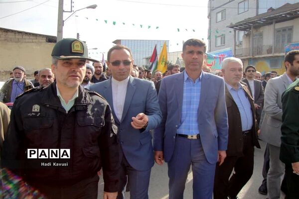 راهپیمایی 13 آبان در میاندرود