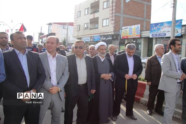راهپیمایی 13 آبان در میاندرود