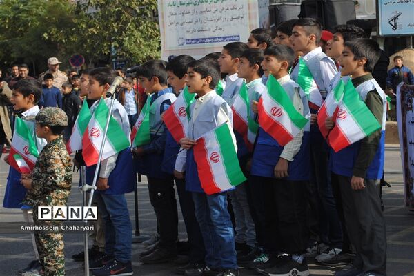 برگزاری راهپیمایی روز 13 آبان در شهرستان تایباد