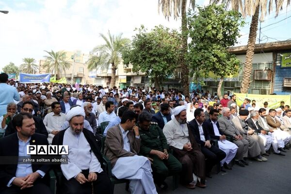 حضور پرشور دانش‌آموزان ایرانشهری در راهپیمایی 13 آبان