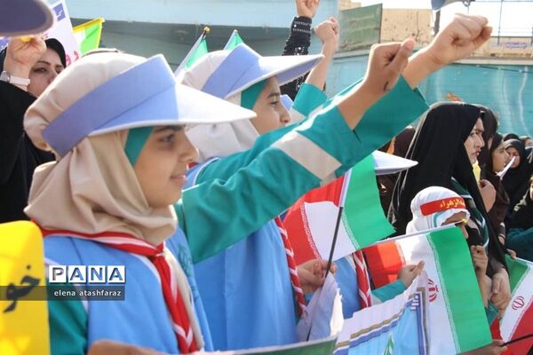 راهپیمایی روز 13 آبان در دشتستان