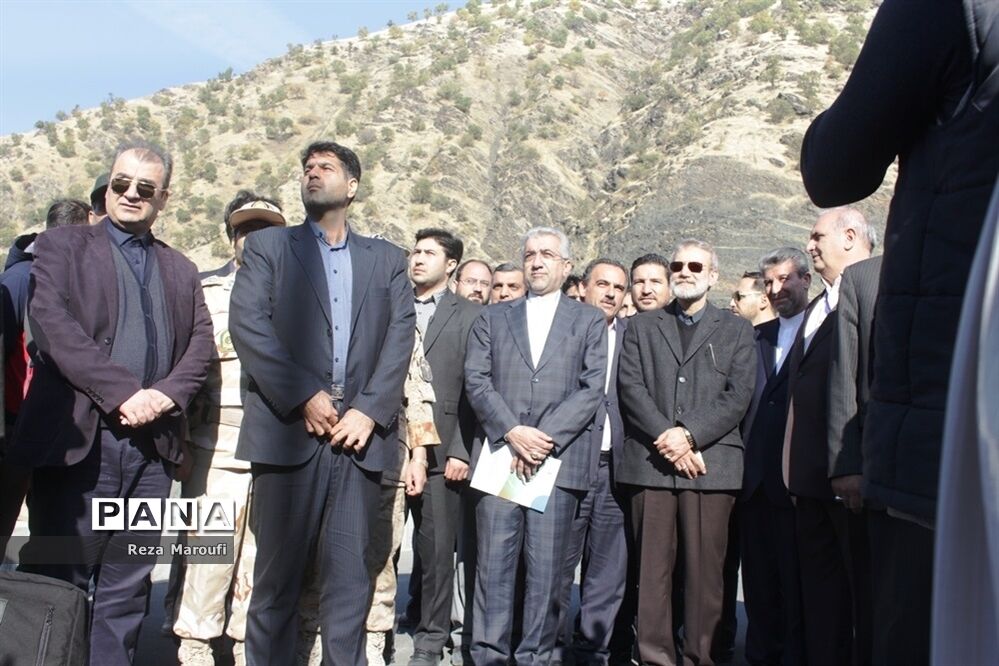 آغاز بهره برداری از نیروگاه برق آبی سردشت  با حضور رئیس مجلس و وزیر نیرو