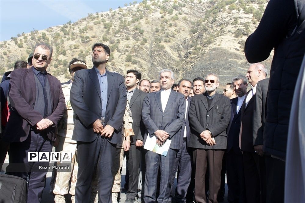 آغاز بهره برداری از نیروگاه برق آبی سردشت  با حضور رئیس مجلس و وزیر نیرو