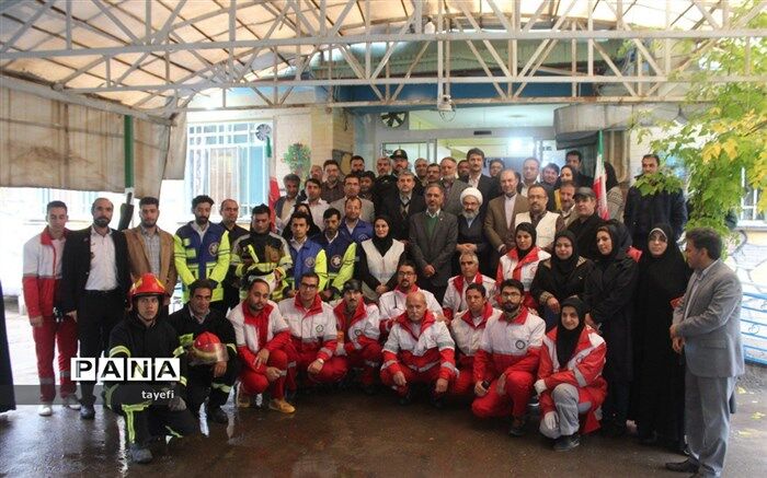 اجرای مانور تخلیه اضطراری در مرکز سالمندان توحید شهر گلمکان