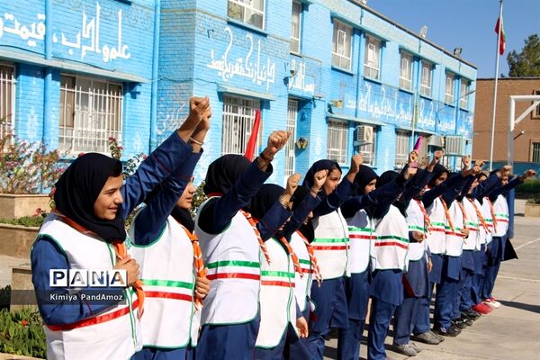 مانور پدافند غیرعامل در آموزشگاه نمونه تقوی شهرستان بیرجند