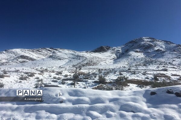 بارش برف  در روستای شرب العین