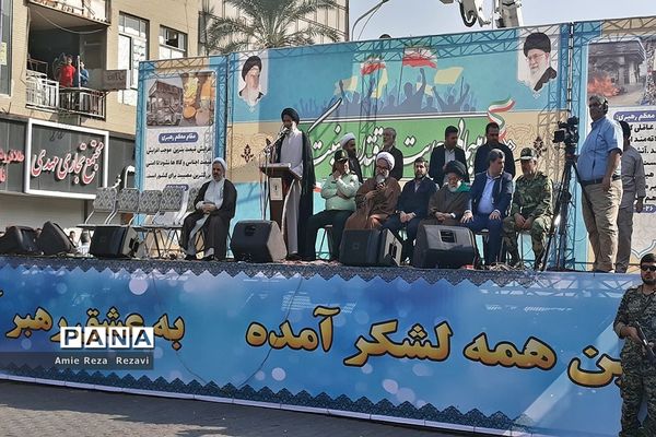 راهپیمایی مردم اهواز در حمایت از اقتدار و امنیت کشور