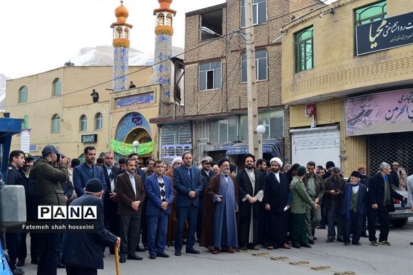 تجمع مردم فیروزکوه در لبیک به رهبری و دفاع از امنیت کشور