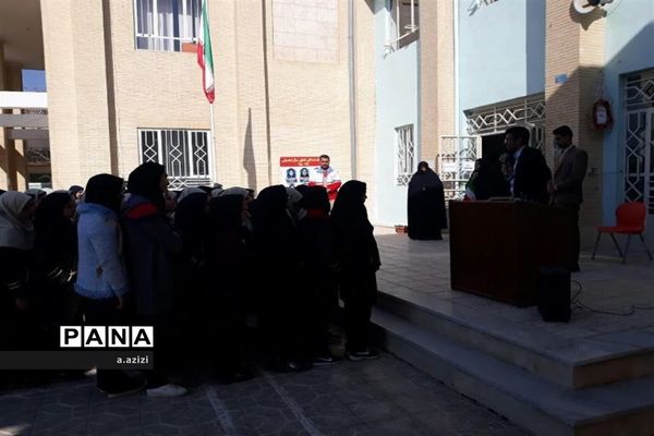 مانور زلزله در دبیرستان فاطمیه زارچ