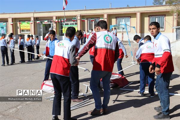 برگزاری مانور زلزله در آباده