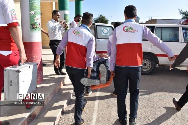مانور زلزله در شهرستان لالی