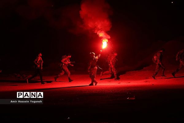 رزمایش گردان بیت المقدس در جزیره کیش