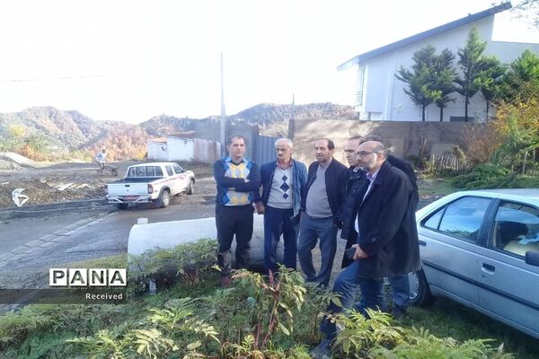 بازدید مسئولان استانی از روند اجرای پروژه‌های حوادثی غرب مازندران