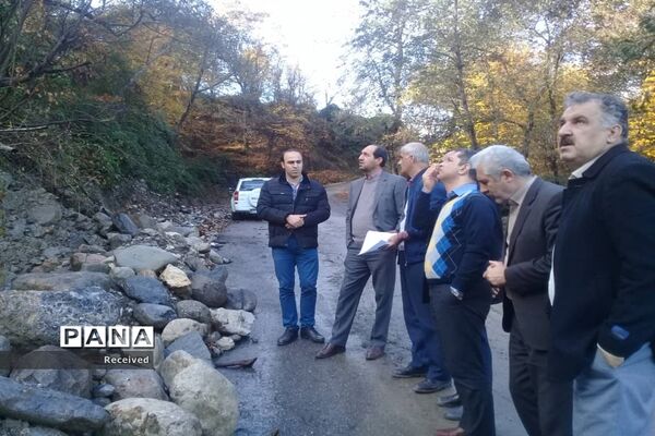 بازدید مسئولان استانی از روند اجرای پروژه‌های حوادثی غرب مازندران
