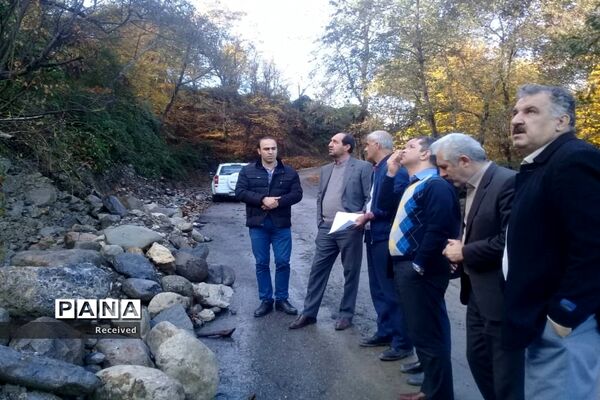 بازدید مسئولان استانی از روند اجرای پروژه‌های حوادثی غرب مازندران
