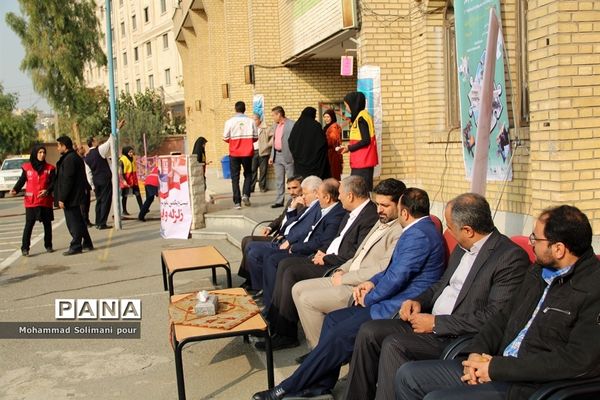 مانور زلزله در مدرسه دخترانه آیت الله صدر ناحیه یک ری