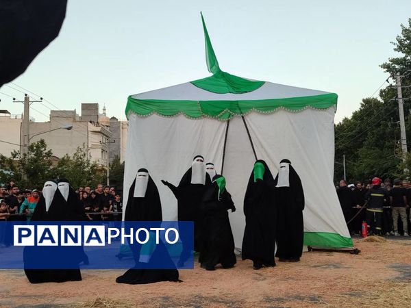 روضه مصور روز عاشورا همراه با مراسم خیمه‌سوزان در مشهد 