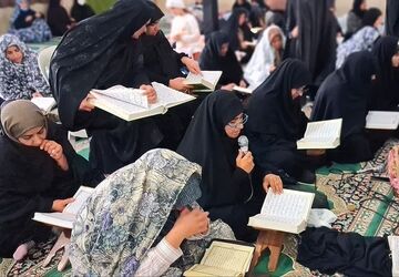 مراسم معنوی اعتکاف در مسجد سیدالشهدا شهرستان باشت