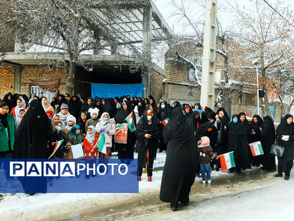 تجلی حضور مردم ولایتمدار شهر غلامان در راهپیمایی ۲۲ بهمن