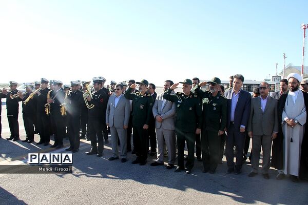 ورود پیکر مطهر دو شهید گمنام به استان هرمزگان