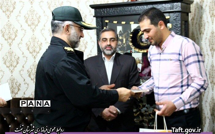 تجلیل از "سروان وحید حسن‌آبادی" جانشین فرمانده پاسگاه انتظامی شیرکوه شهرستان تفت
