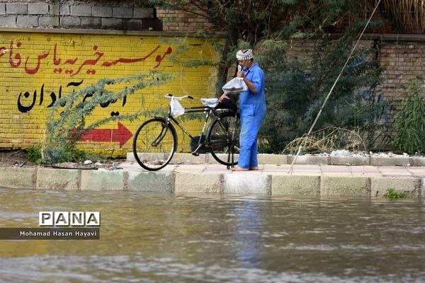 خیابانهای آبادان در محاصره آب گرفتگی