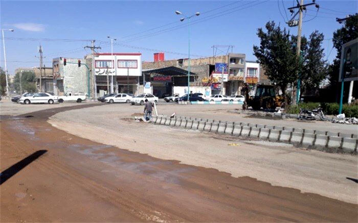 ساماندهی تقاطع چهار راه رسالت یزد