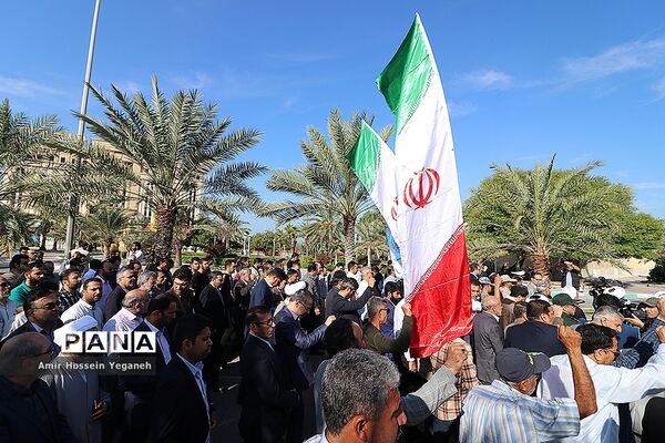 راهپیمایی حماسه 9 دی در جزیره کیش
