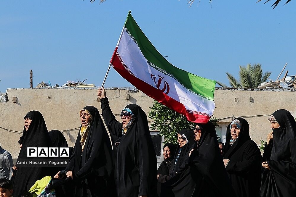 راهپیمایی حماسه 9 دی در جزیره کیش