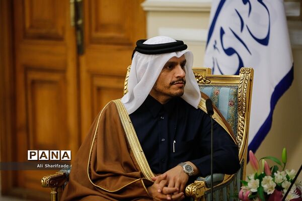 دیدار وزیر امور خارجه قطر با رئیس مجلس