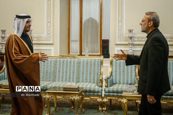 دیدار وزیر امور خارجه قطر با رئیس مجلس