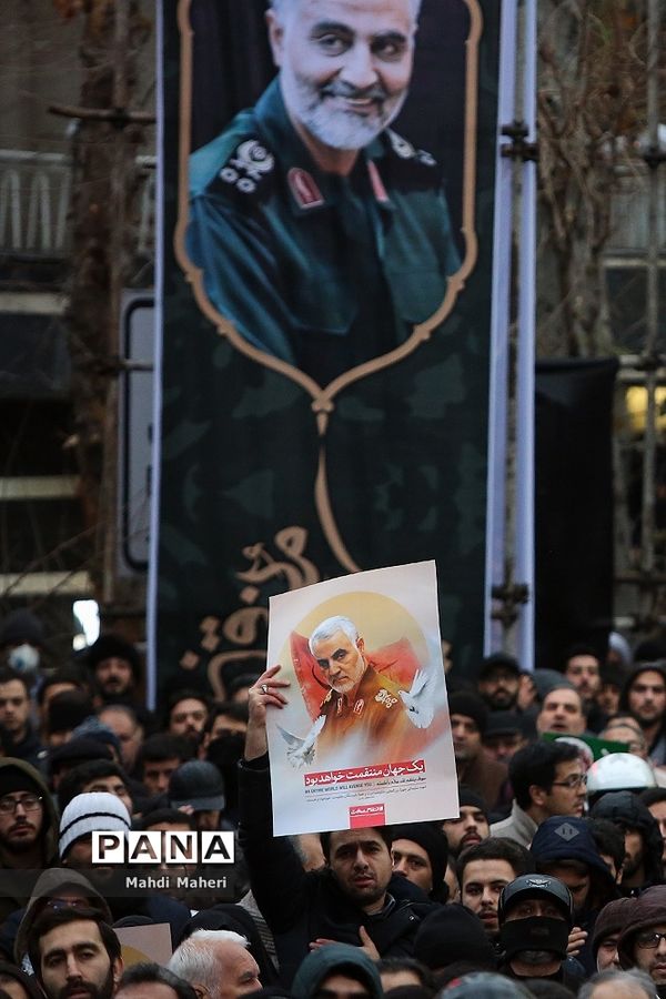 راهپیمایی دانشجویان تهران در پی شهادت سپهبد قاسم سلیمانی