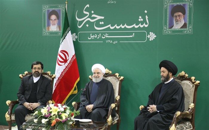 نشست خبری رئیس جمهور در پایان سفر به استان اردبیل