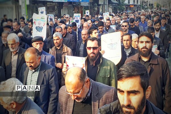 تظاهرات  پرشور مردم گلستان در پی خبر شهادت سردار قاسم سلیمانی
