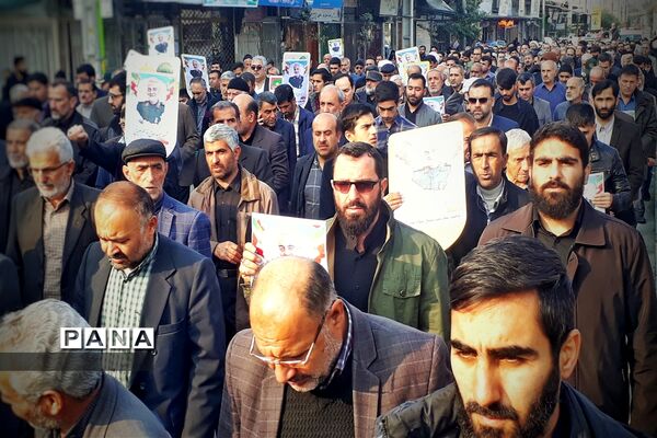 تظاهرات  پرشور مردم گلستان در پی خبر شهادت سردار قاسم سلیمانی