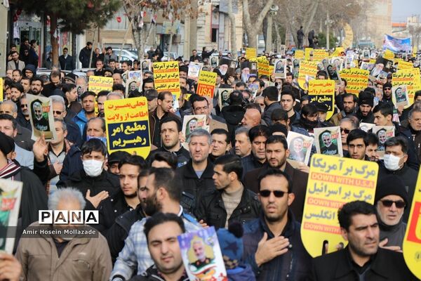 تظاهرات پرشور مردم ارومیه در پی شهادت سردار قاسم سلیمانی