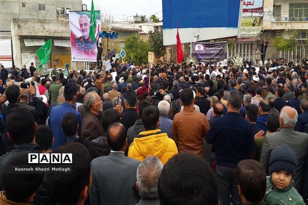 راهپیمایی ضد آمریکایی - صهیونیستی مردم شهرستان کازرون