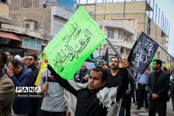 گردهمایی و عزاداری مردم آبادان به‌مناسبت شهادت سردار قاسم سلیمانی