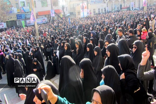 سوگواری مردم کرمانشاه در  پی شهادت سردار سپهبد قاسم سلیمانی
