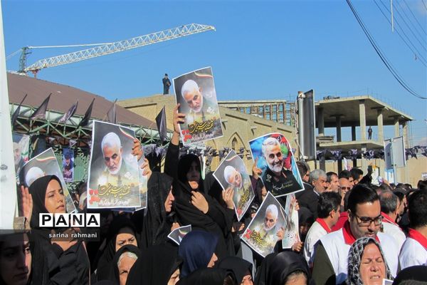 سوگواری مردم کرمانشاه در  پی شهادت سردار سپهبد قاسم سلیمانی