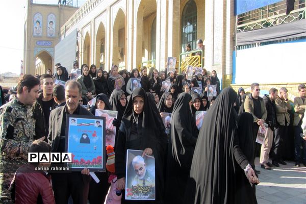 سوگواری مردم کرمانشاه در  پی شهادت سردار سپهبد قاسم سلیمانی