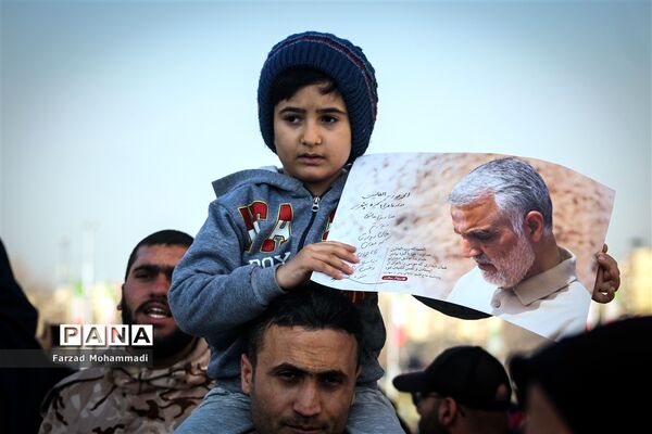 مراسم تشییع پیکر مطهرشهید حاج قاسم سلیمانی و همرزمان شهیدش در تهران