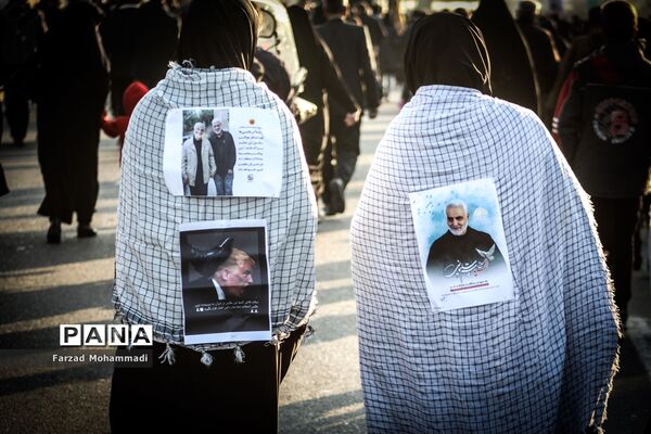 مراسم تشییع پیکر مطهرشهید حاج قاسم سلیمانی و همرزمان شهیدش در تهران