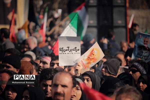 مراسم تشیع پیکر شهید سپهبد قاسم سلیمانی و شهیدان همراهش