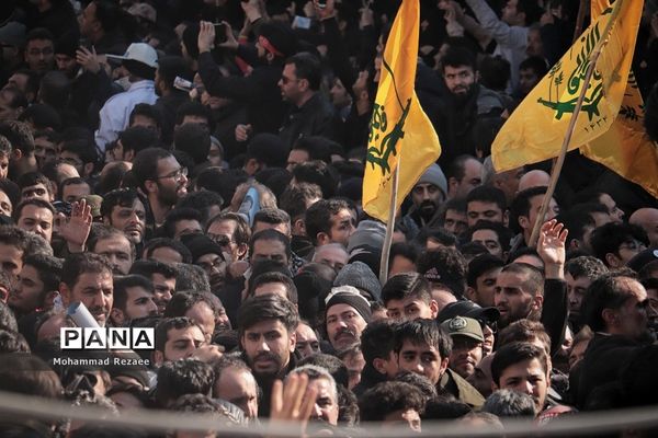 مراسم تشیع پیکر شهید سپهبد قاسم سلیمانی و شهیدان همراهش