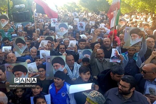 عزاداری مردم بوشهر در سوک سردار شهید قاسم سلیمانی و شهدای مقاومت