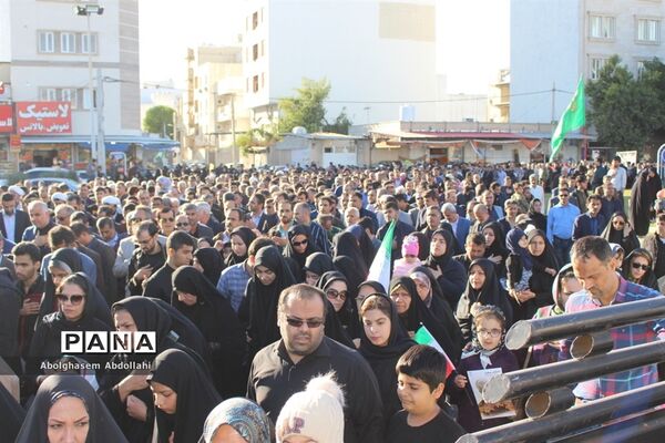 عزاداری مردم بوشهر در سوک سردار شهید قاسم سلیمانی و شهدای مقاومت