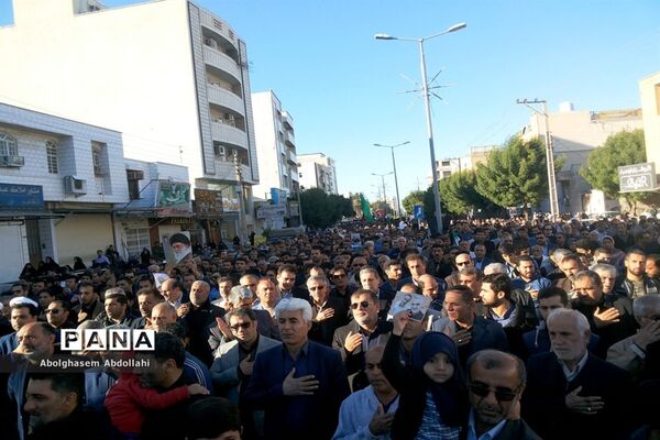 عزاداری مردم بوشهر در سوک سردار شهید قاسم سلیمانی و شهدای مقاومت